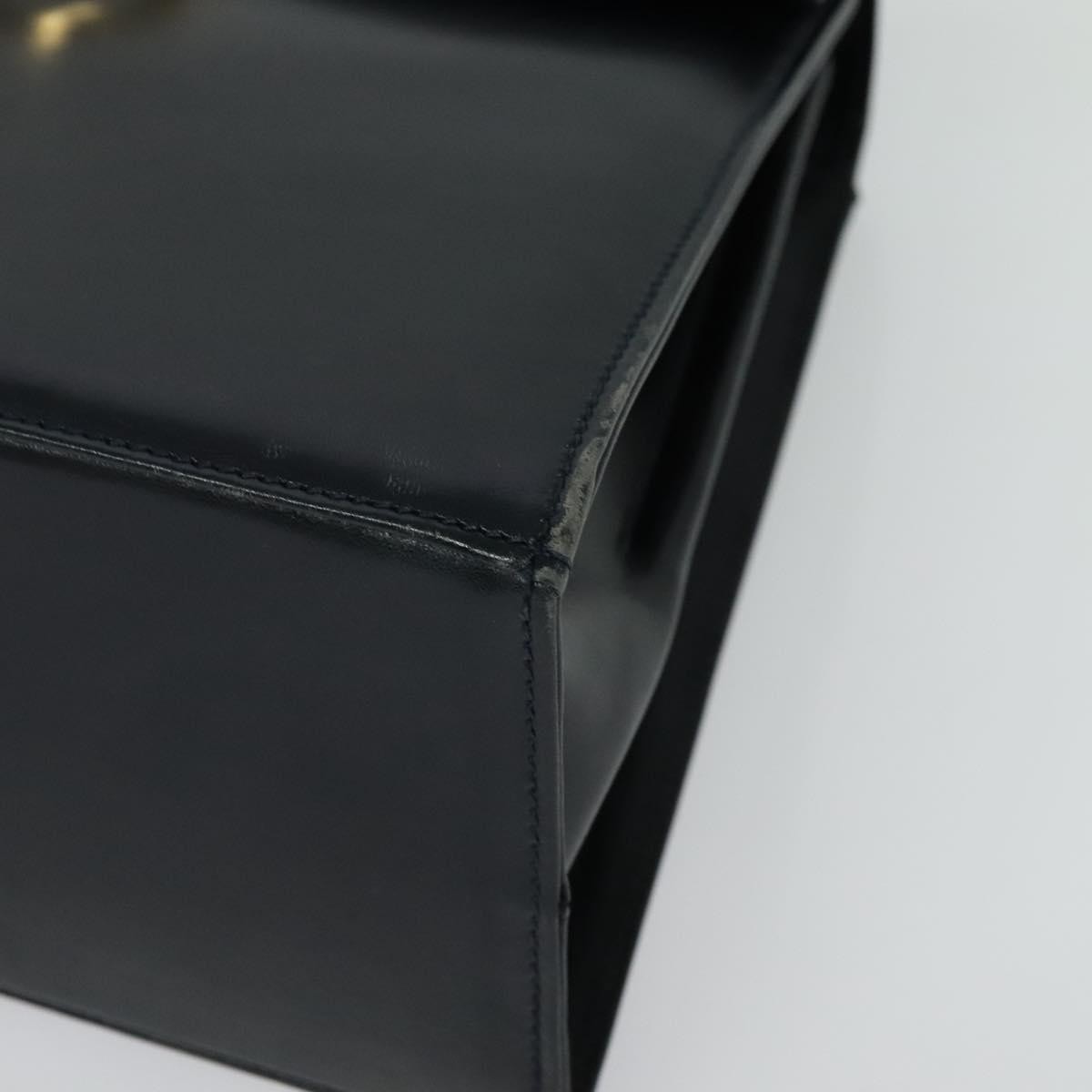 Salvatore Ferragamo Convertible Top Handle Bag Leather, NAVY, LEATHER, Handbag