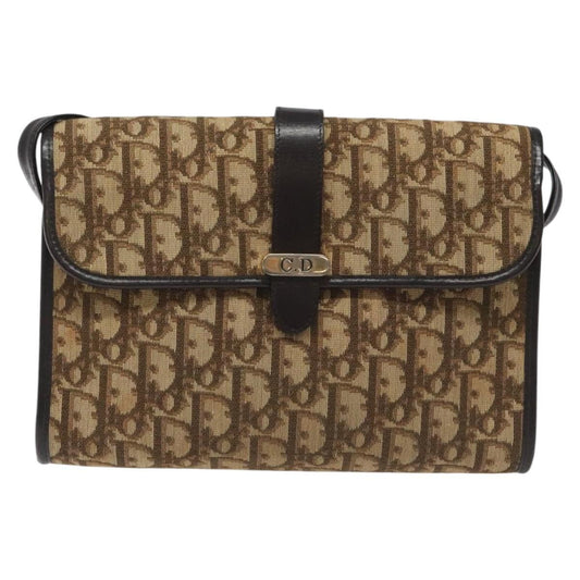 Christian Dior Vintage Trotter Crossbody Bag Diorissimo Coated Canvas, BROWN, CANVAS, Crossbody bag