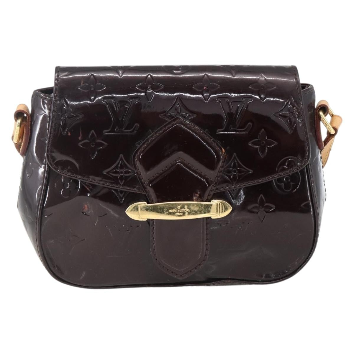Louis Vuitton Bellflower Handbag Monogram Vernis, PURPLE, PATENT_LEATHER, Shoulder bag