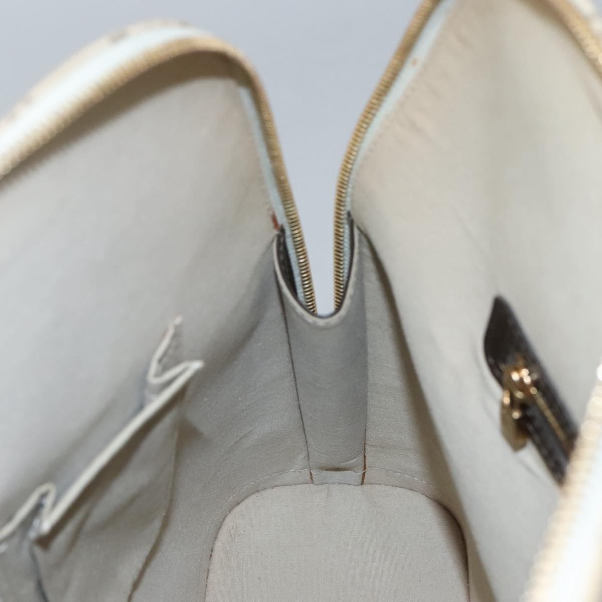 Louis Vuitton Alma Handbag Mini Lin Monogram, Khaki, Canvas, Handbag