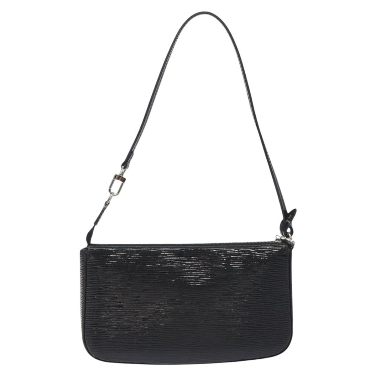 Louis Vuitton Pochette Accessoires NM Electric Epi Leather, BLACK, LEATHER, Clutche & pouche