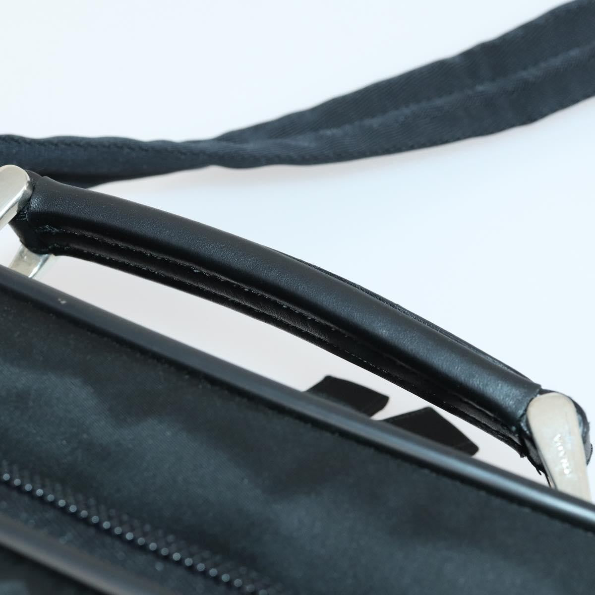 Prada Convertible Front Pocket Briefcase Tessuto with Saffiano Leather, Black, Nylon, Briefcase