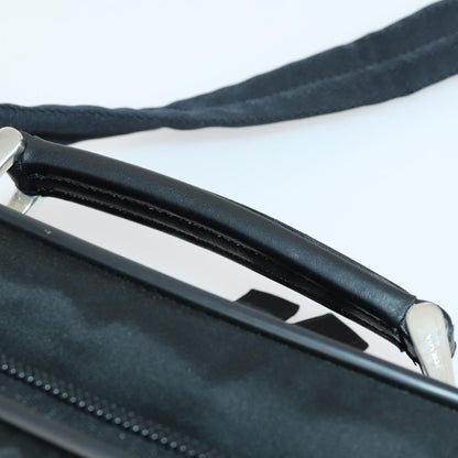Prada Convertible Front Pocket Briefcase Tessuto with Saffiano Leather, Black, Nylon, Briefcase