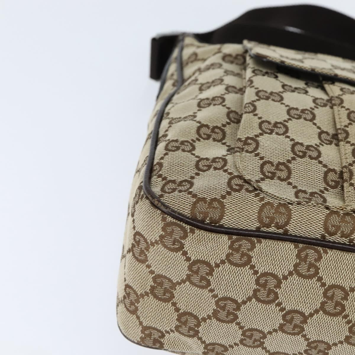 Gucci Front Pocket Messenger Bag GG Canvas, BEIGE, CANVAS, Shoulder bag
