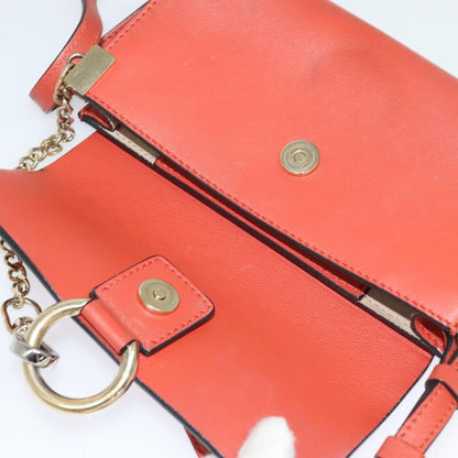 Chloe Faye Shoulder Bag Leather and Suede, Red, Leather, Shoulder Bag