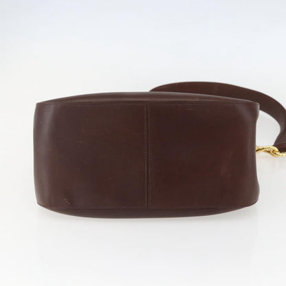 Prada Vintage Shoulder Bag Leather, BROWN, LEATHER, Shoulder bag