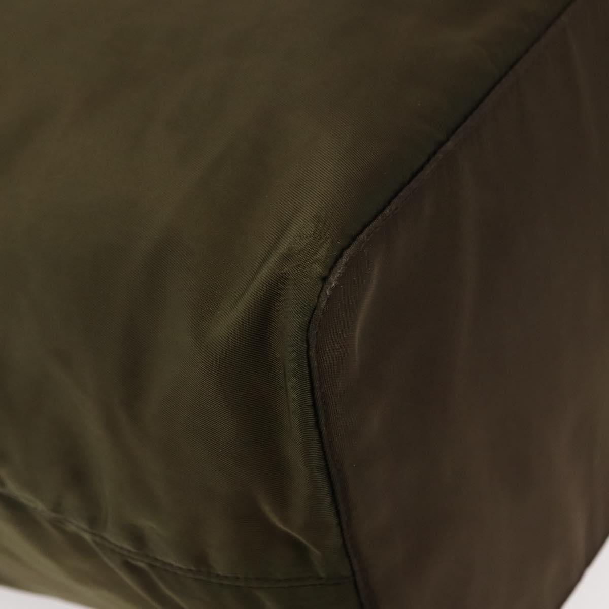 Prada Resin Handle Tote Tessuto, Khaki, Nylon, Tote Bag