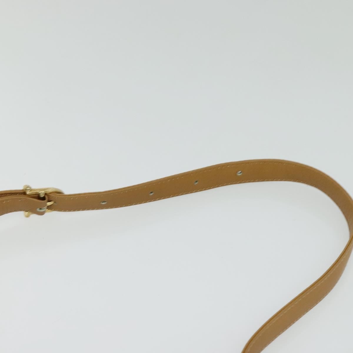 Celine Vintage Macadam Shoulder Bag Canvas and Leather, Beige, Canvas, Shoulder Bag