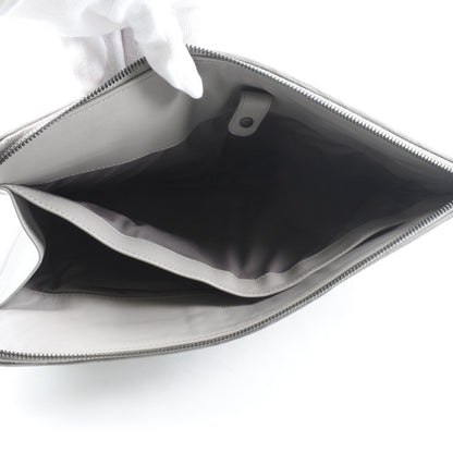 Bottega Veneta Intrecciato Clutch bag Calfskin, GRAY, LEATHER, Clutche & pouche