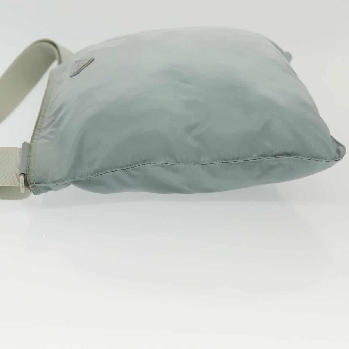 Prada Flat Messenger Bag Tessuto, Blue, Nylon, Shoulder Bag