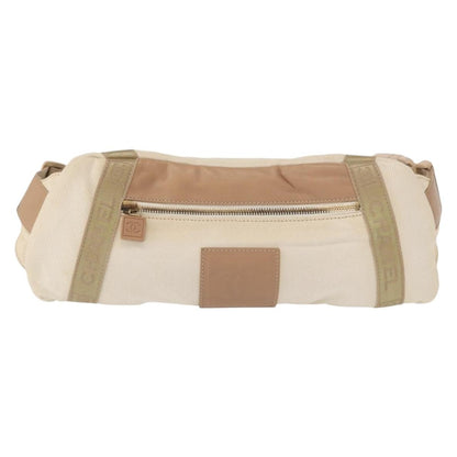Chanel sports shoulder bag Coco mark, BEIGE, CANVAS, Shoulder bag