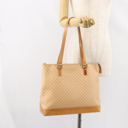 Celine Vintage Macadam Tote bag Canvas and Leather, BEIGE, CANVAS, Tote bag
