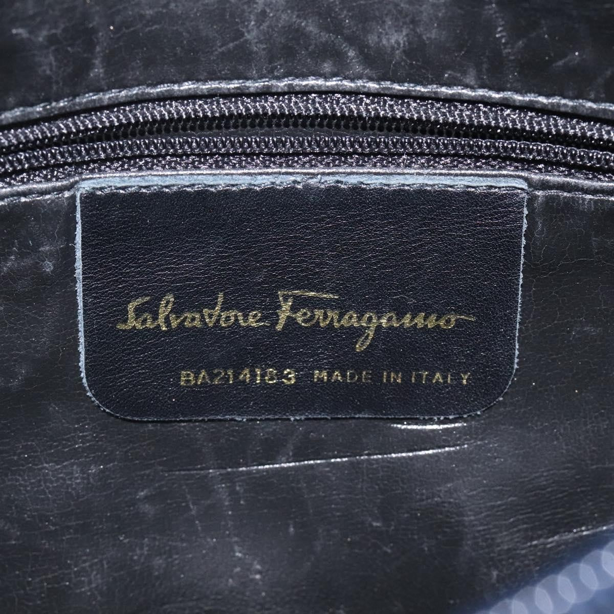 Salvatore Ferragamo Vala Shoulder Bag Suede, NAVY, SUEDE, Shoulder bag