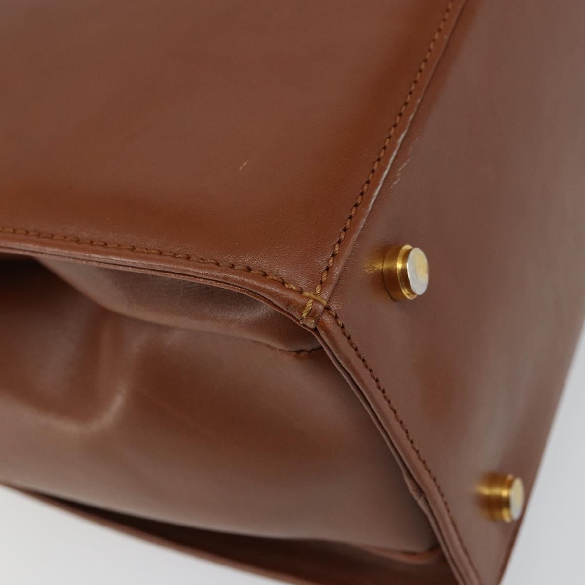 Salvatore Ferragamo Vintage Handbag Leather, BROWN, LEATHER, Handbag