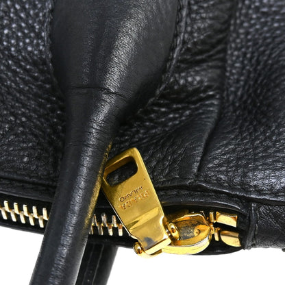 Prada Vintage Handbag Leather, Black, Leather, Handbag
