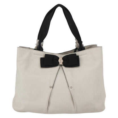 Salvatore Ferragamo Vala Handbag Leather, ECRU, LEATHER, Handbag