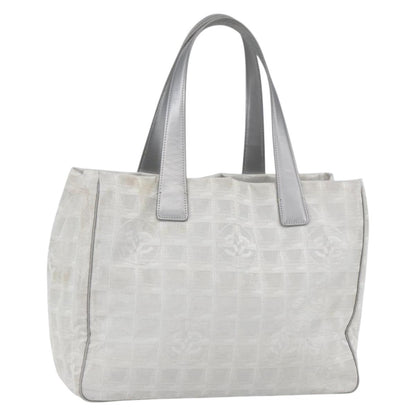 Chanel Travel Line Tote Nylon, SILVER, NYLON, Tote bag
