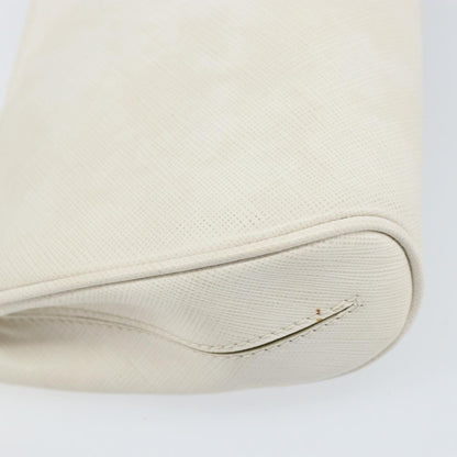 Salvatore Ferragamo Gancini Shoulder Bag Leather, WHITE, LEATHER, Shoulder bag