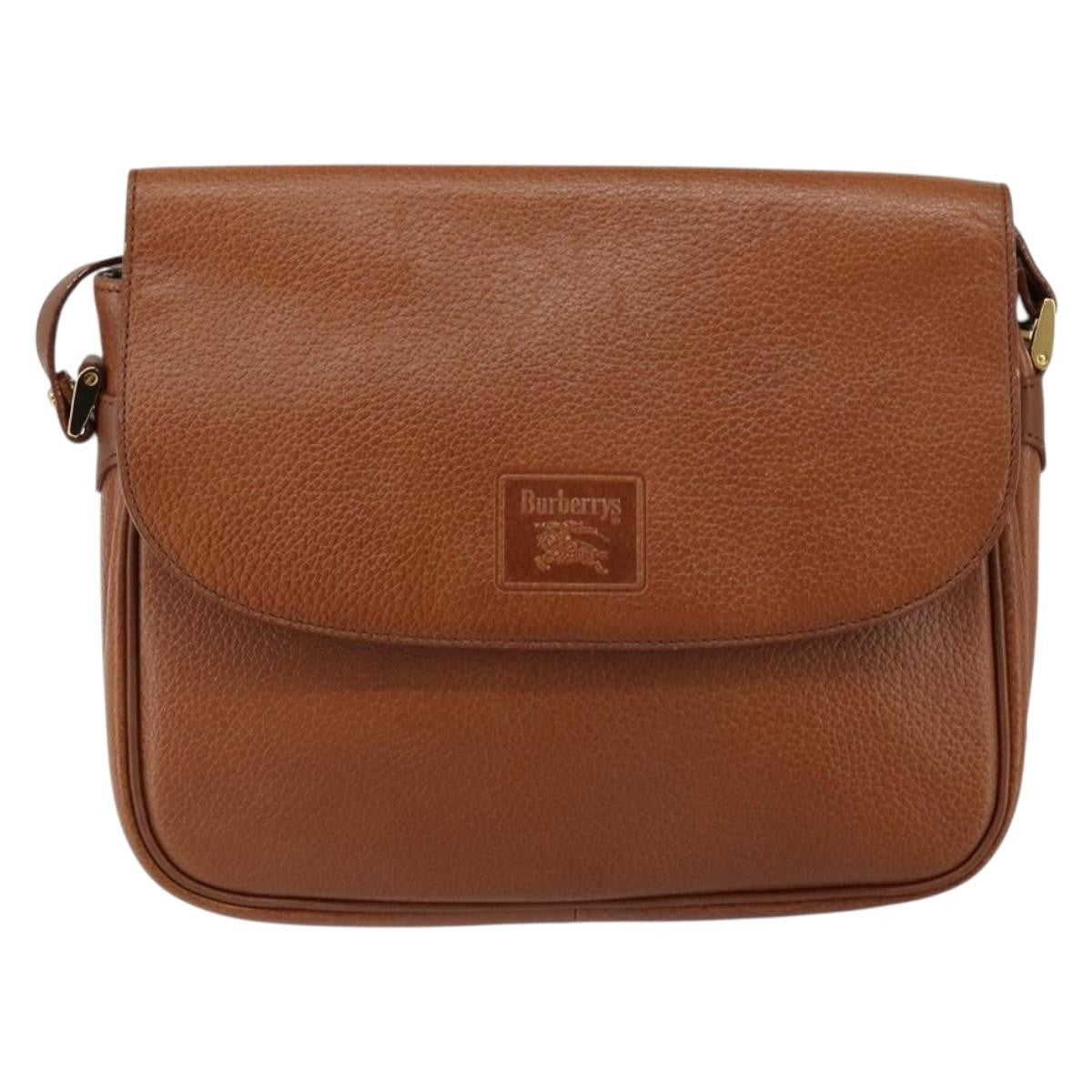 Burberry Flap Shoulder Bag Leather, BEIGE, LEATHER, Shoulder bag