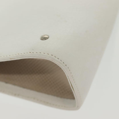 Loewe Flat Zip Pouch Leather, WHITE, LEATHER, Clutche & pouche