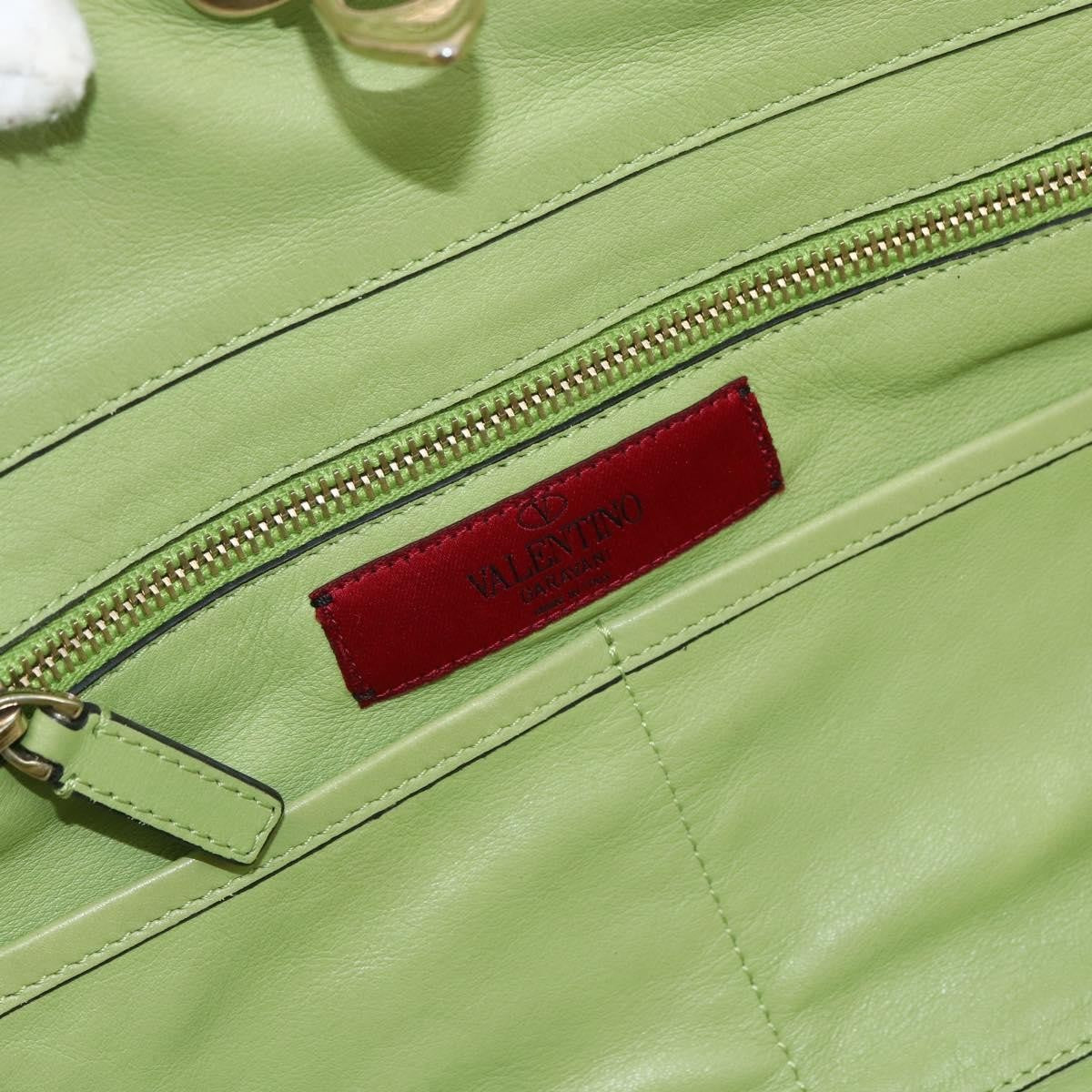 Valentino Garavani Rockstud Tote Textured Leather, GREEN, LEATHER, Tote bag