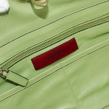 Valentino Garavani Rockstud Tote Textured Leather, GREEN, LEATHER, Tote bag
