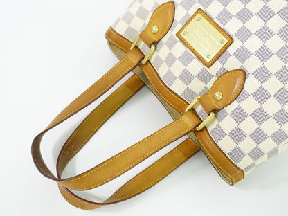 Louis Vuitton Hampstead Handbag Damier, WHITE, CANVAS, Tote bag