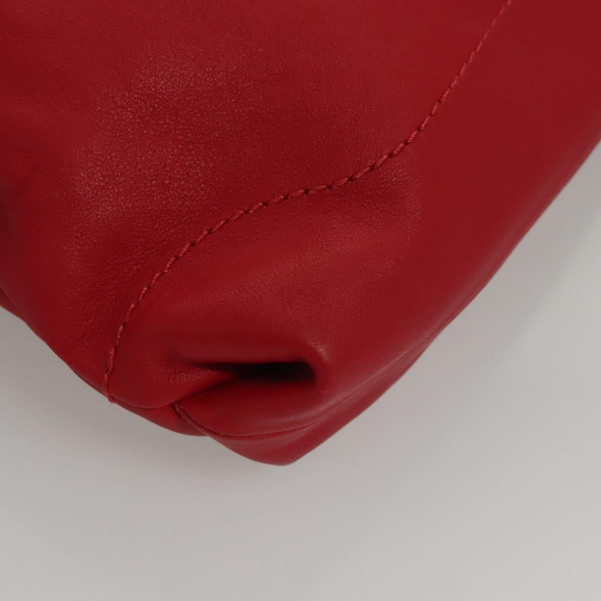 Salvatore Ferragamo Gancini Chain Shoulder bag Leather, RED, LEATHER, Shoulder bag