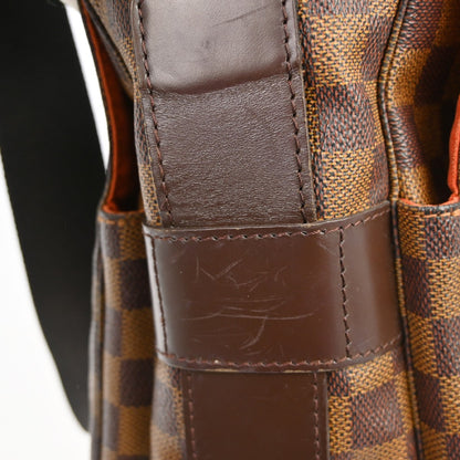 Louis Vuitton Naviglio Handbag Damier, Brown, Canvas, Shoulder Bag
