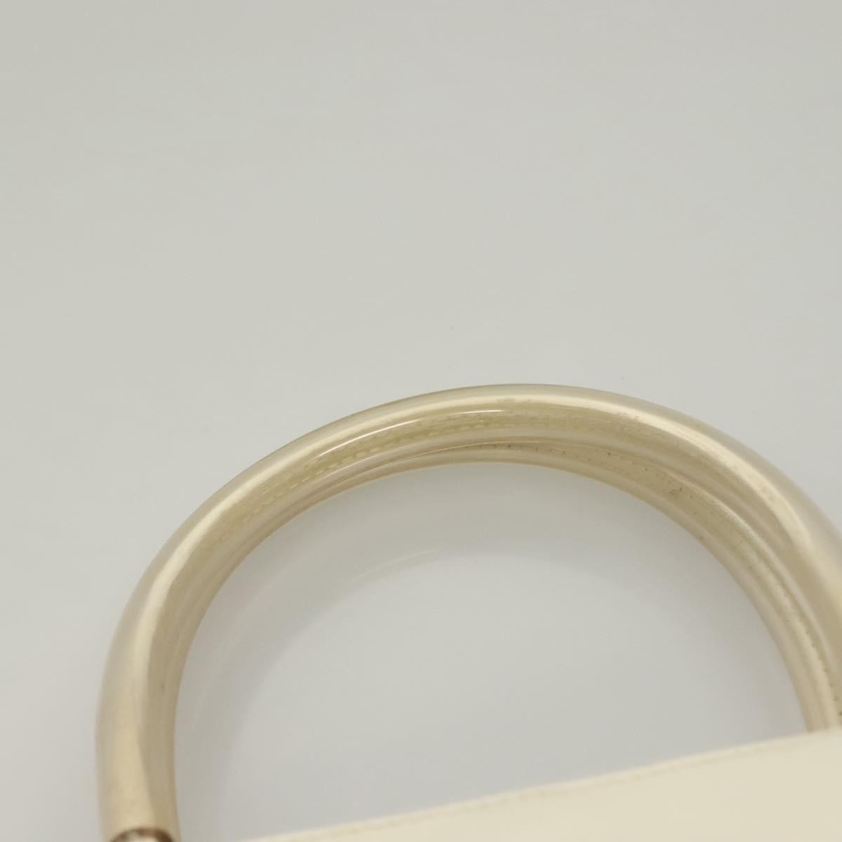 Salvatore Ferragamo Vintage Handbag Patent leather, WHITE, PATENT_LEATHER, Handbag