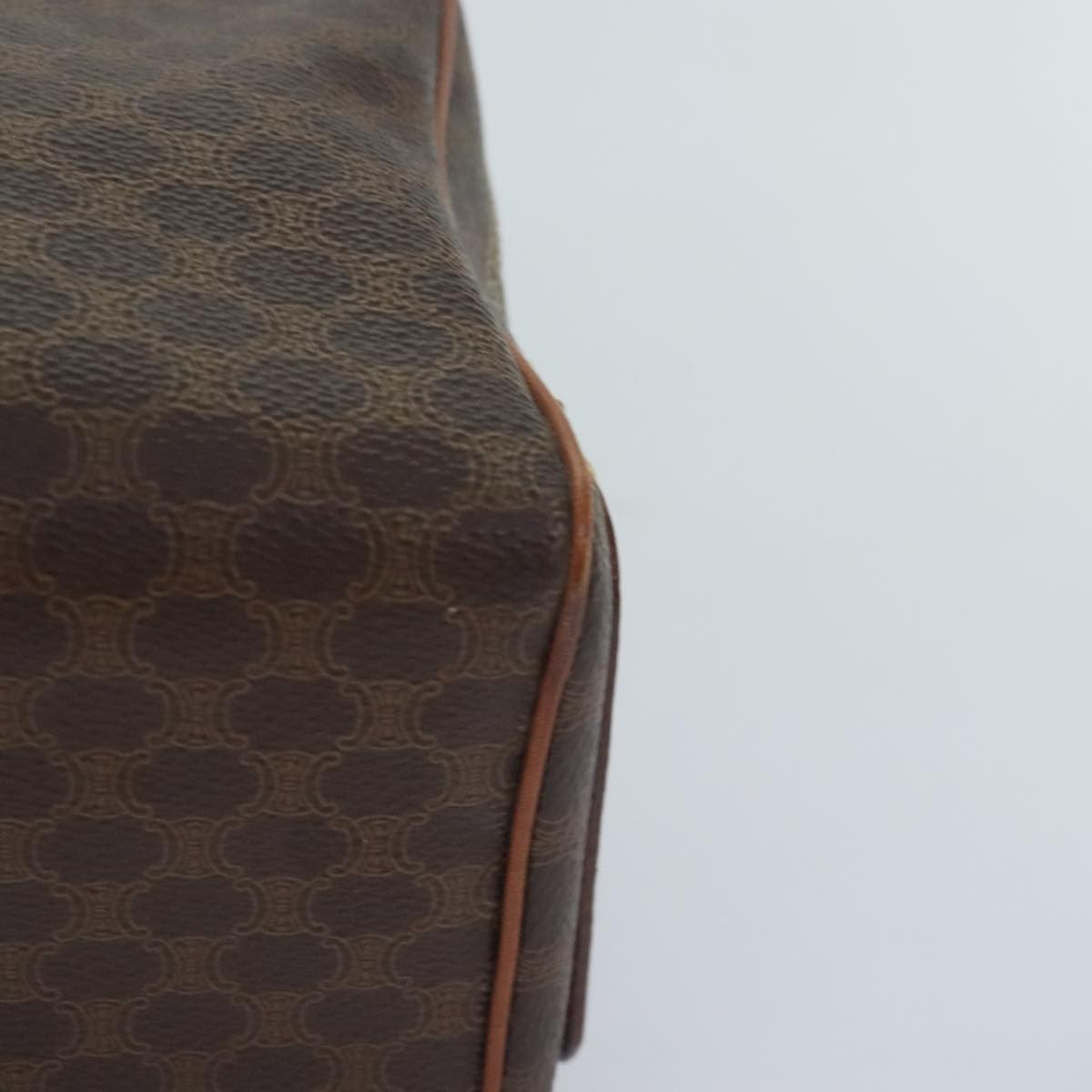 Celine Macadam Pochette Canvas and Leather, BROWN, CANVAS, Clutche & pouche