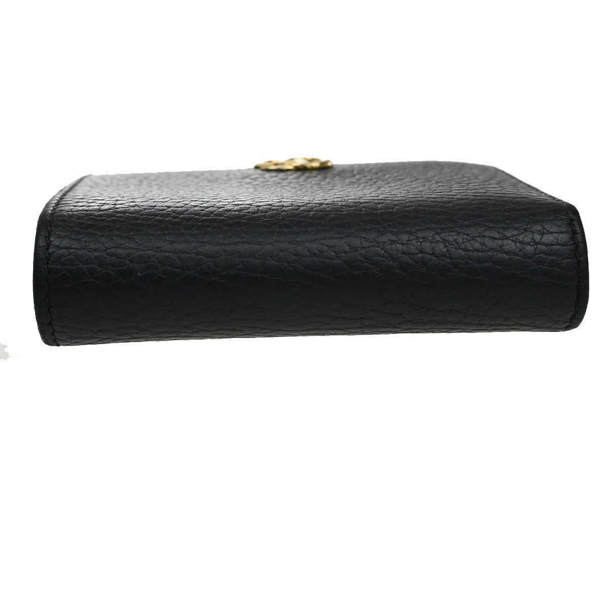 Gucci GG Marmont Flap Card Case Leather, BLACK, LEATHER, Wallets