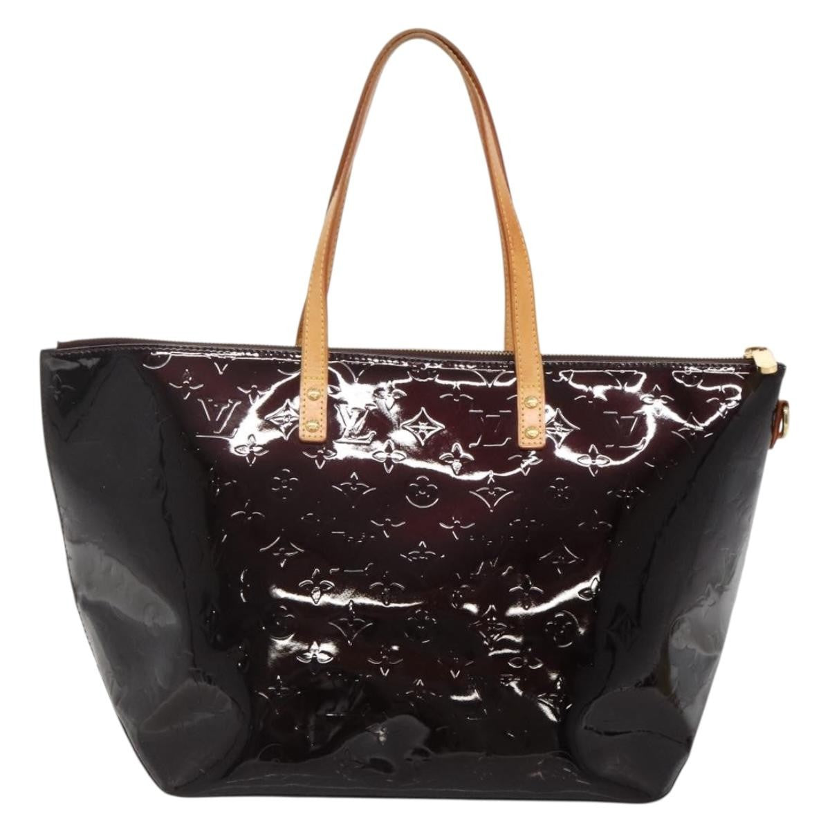 Louis Vuitton Bellevue Handbag Monogram Vernis, PURPLE, PATENT_LEATHER, Tote bag