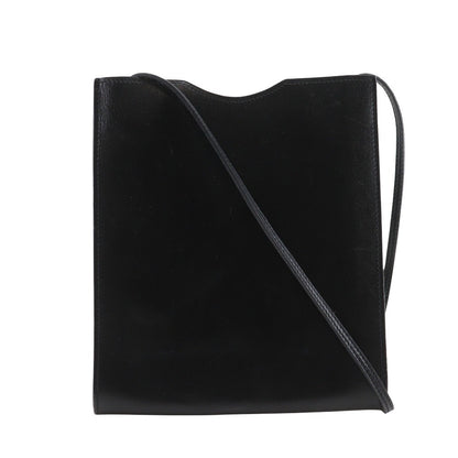 Hermes Onimaitou Handbag Leather, BLACK, LEATHER, Shoulder bag