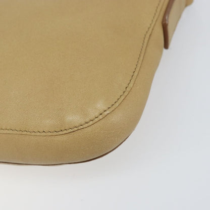 Celine Vintage Shoulder Bag Leather, BEIGE, LEATHER, Shoulder bag