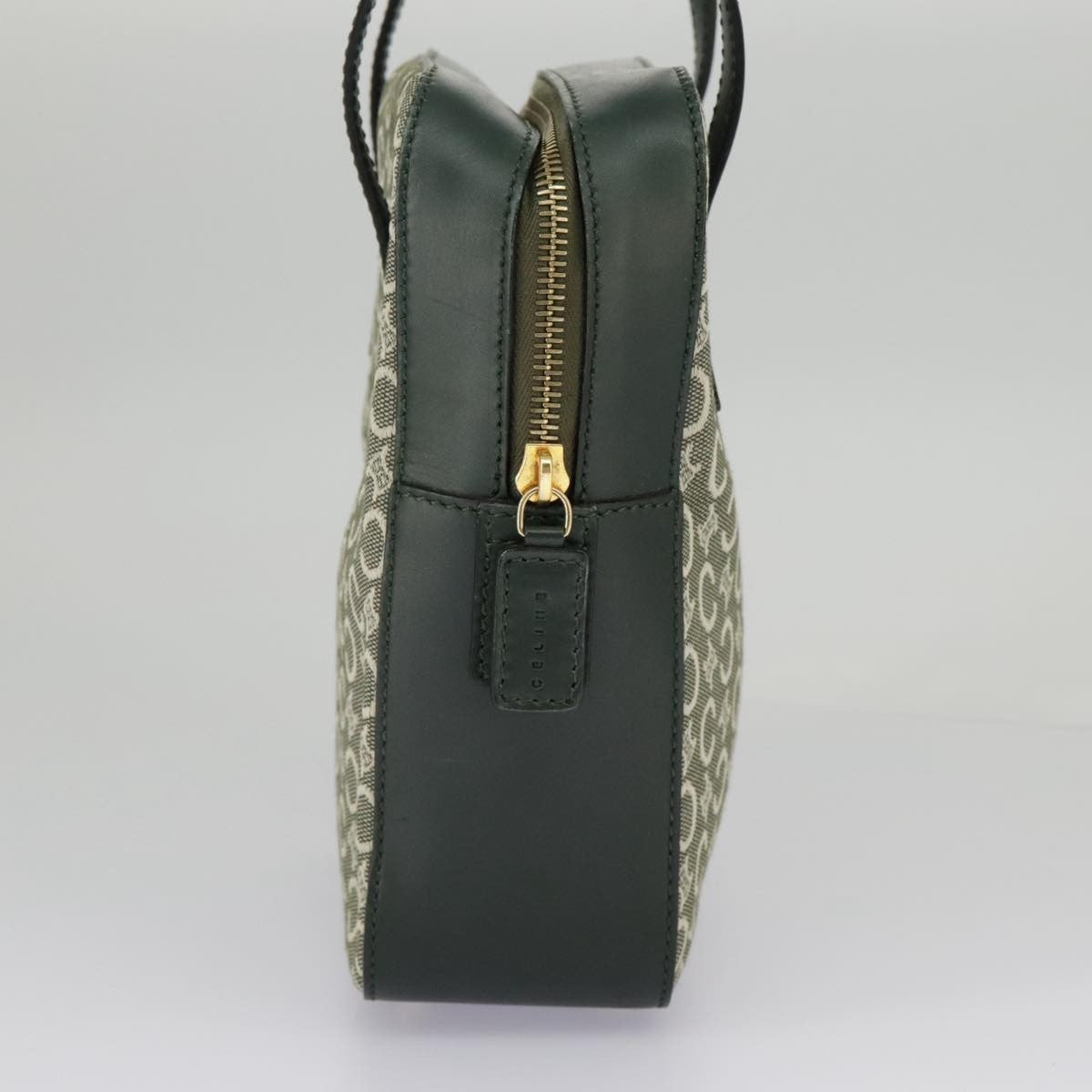 Celine C Macadam Handbag Canvas, Gray, Canvas, Handbag