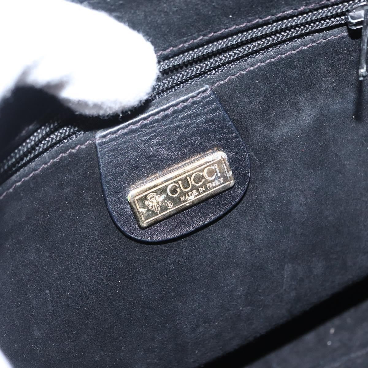 Gucci Vintage Flap Shoulder Bag Leather, BLACK, LEATHER, Shoulder bag