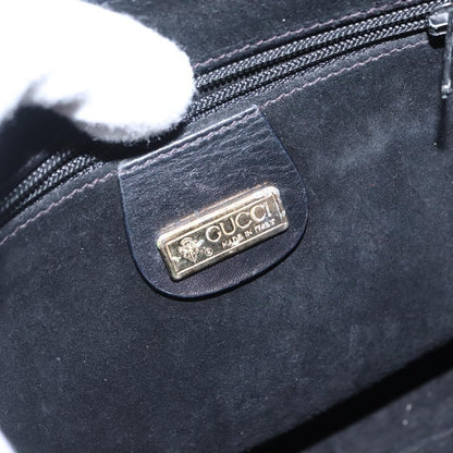 Gucci Vintage Flap Shoulder Bag Leather, BLACK, LEATHER, Shoulder bag