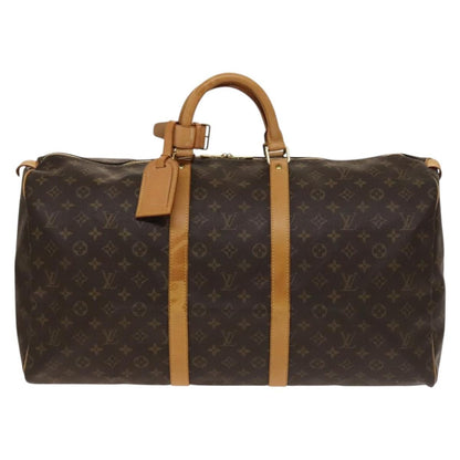 Louis Vuitton Keepall Bag Monogram Canvas, BROWN, CANVAS, Travel bag