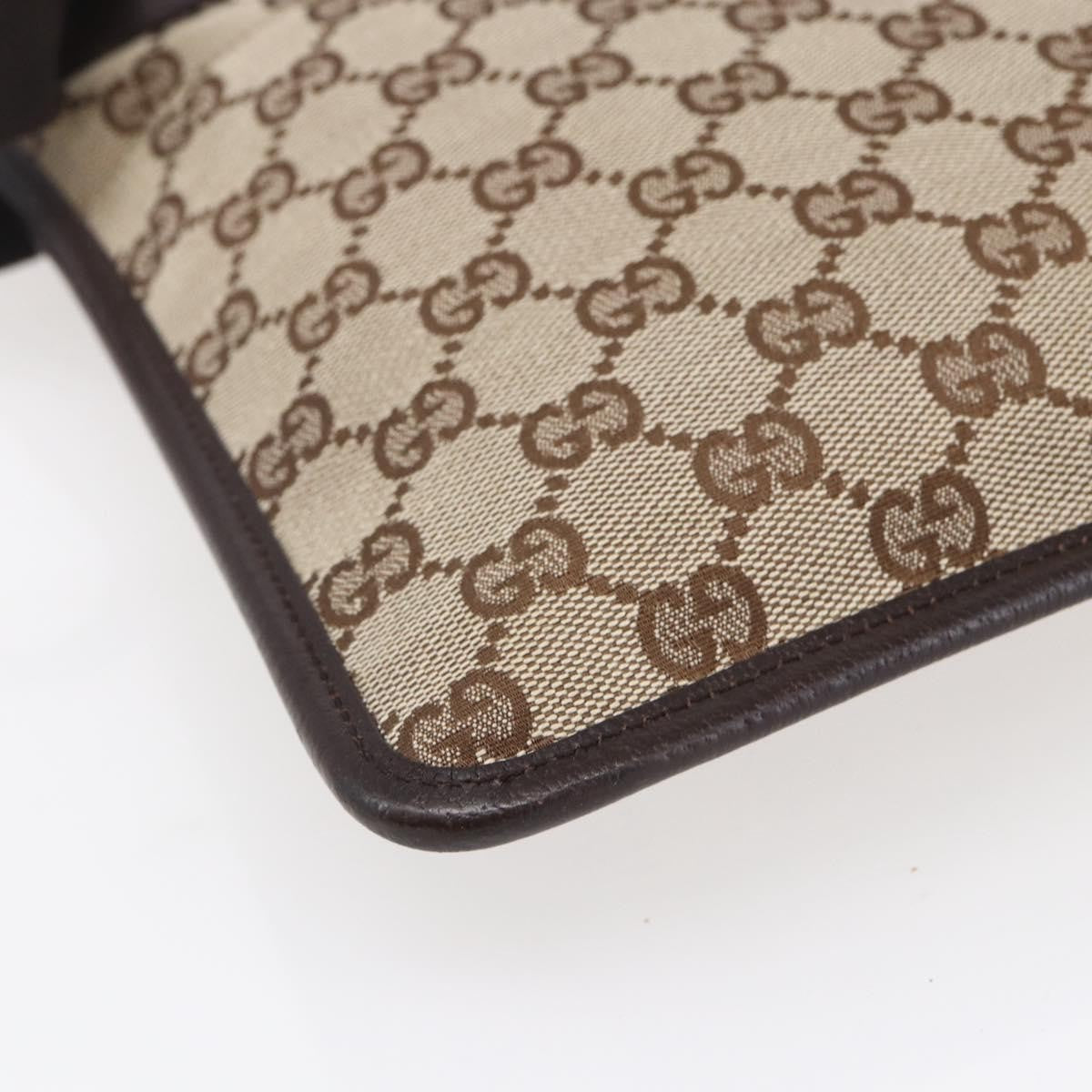 Gucci Front Pocket Messenger Canvas, BEIGE, CANVAS, Shoulder bag