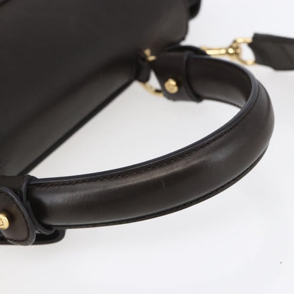 Salvatore Ferragamo Sofia Satchel Leather, BROWN, LEATHER, Handbag