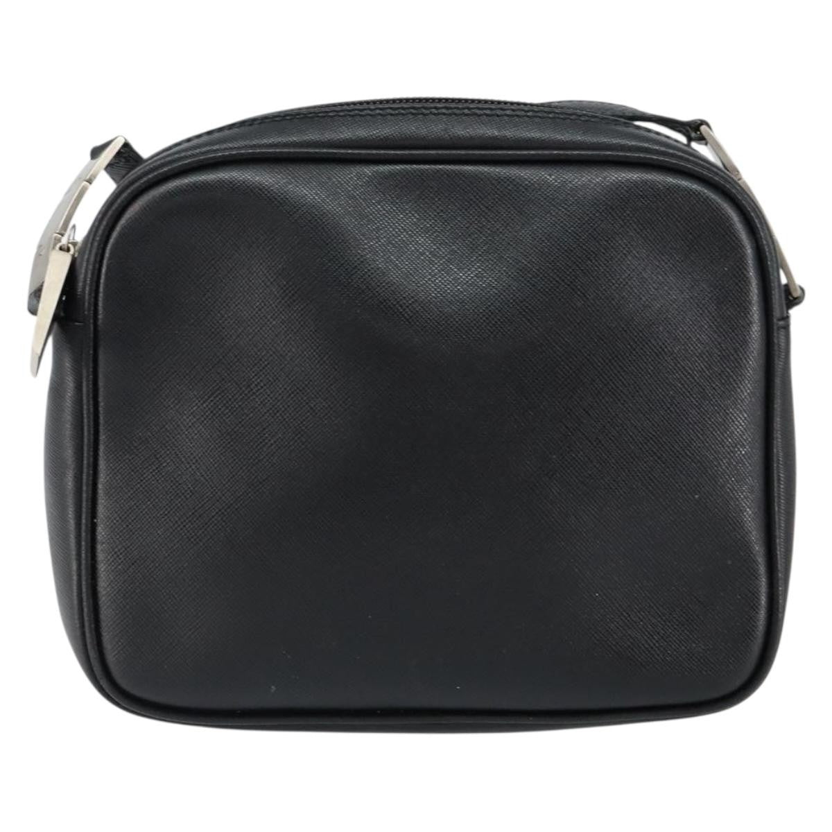 Salvatore Ferragamo Vintage Shoulder Bag Leather, BLACK, LEATHER, Shoulder bag