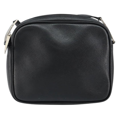 Salvatore Ferragamo Vintage Shoulder Bag Leather, BLACK, LEATHER, Shoulder bag