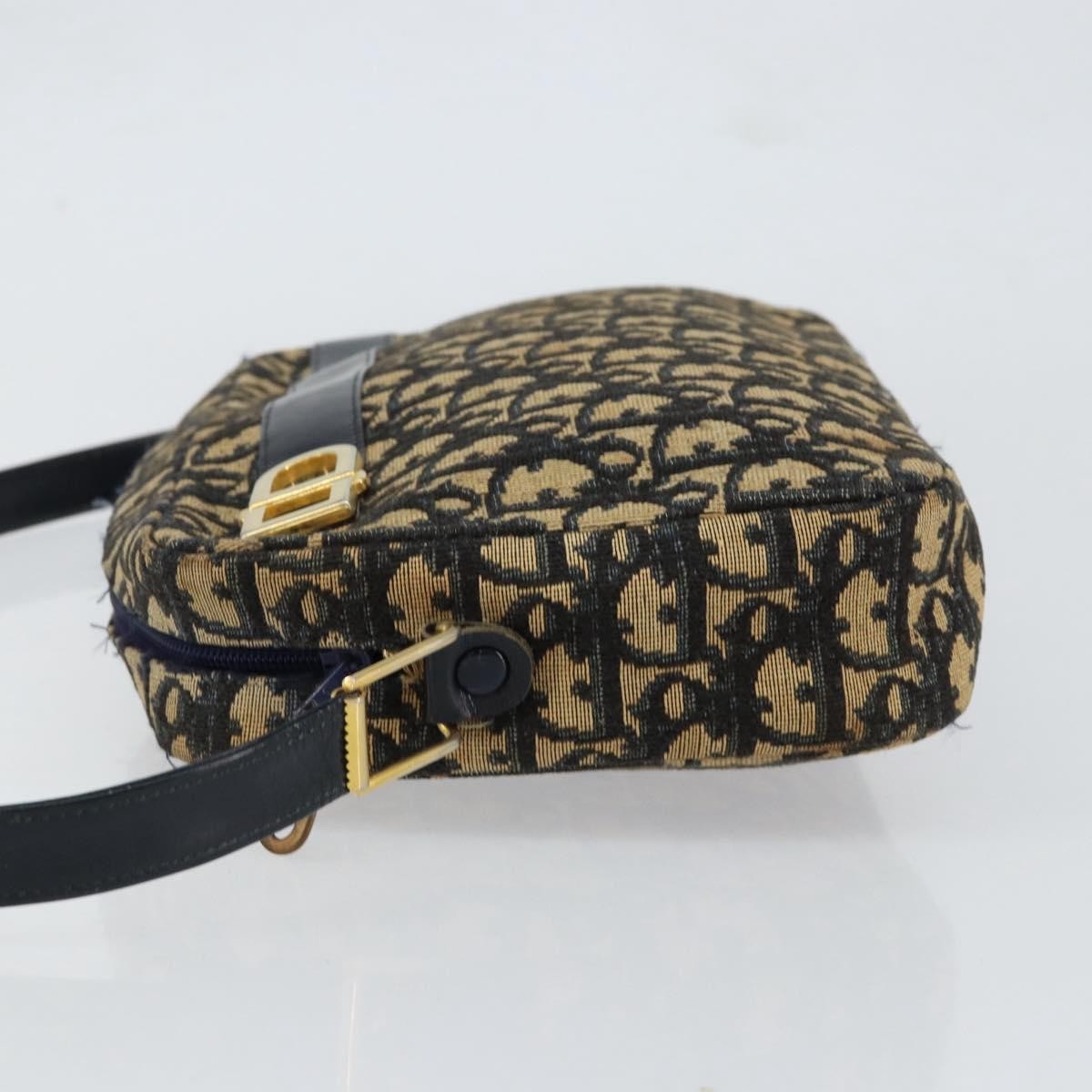 Christian Dior Vintage CD trotter Shoulder bag Canvas, NAVY, CANVAS, Shoulder bag
