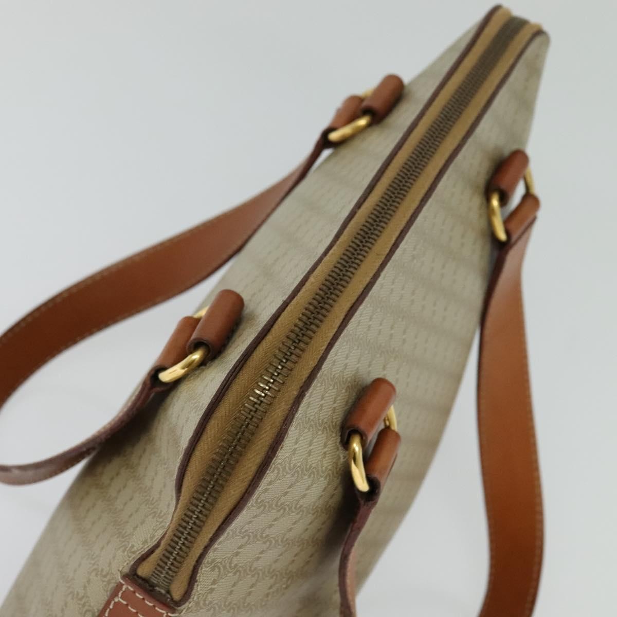Celine Vintage Macadam Handbag Canvas, Beige, Canvas, Handbag