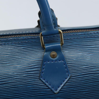 Louis Vuitton Speedy Handbag Epi Leather, BLUE, LEATHER, Handbag