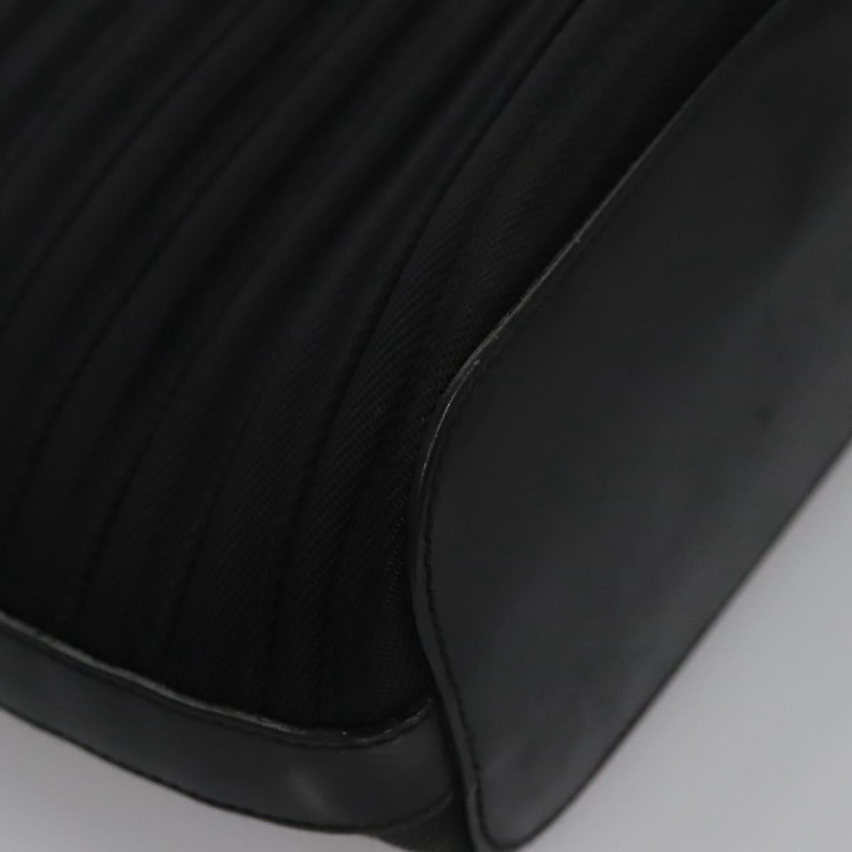 Gucci Vintage Bamboo Handle Bag Nylon, BLACK, CANVAS, Handbag