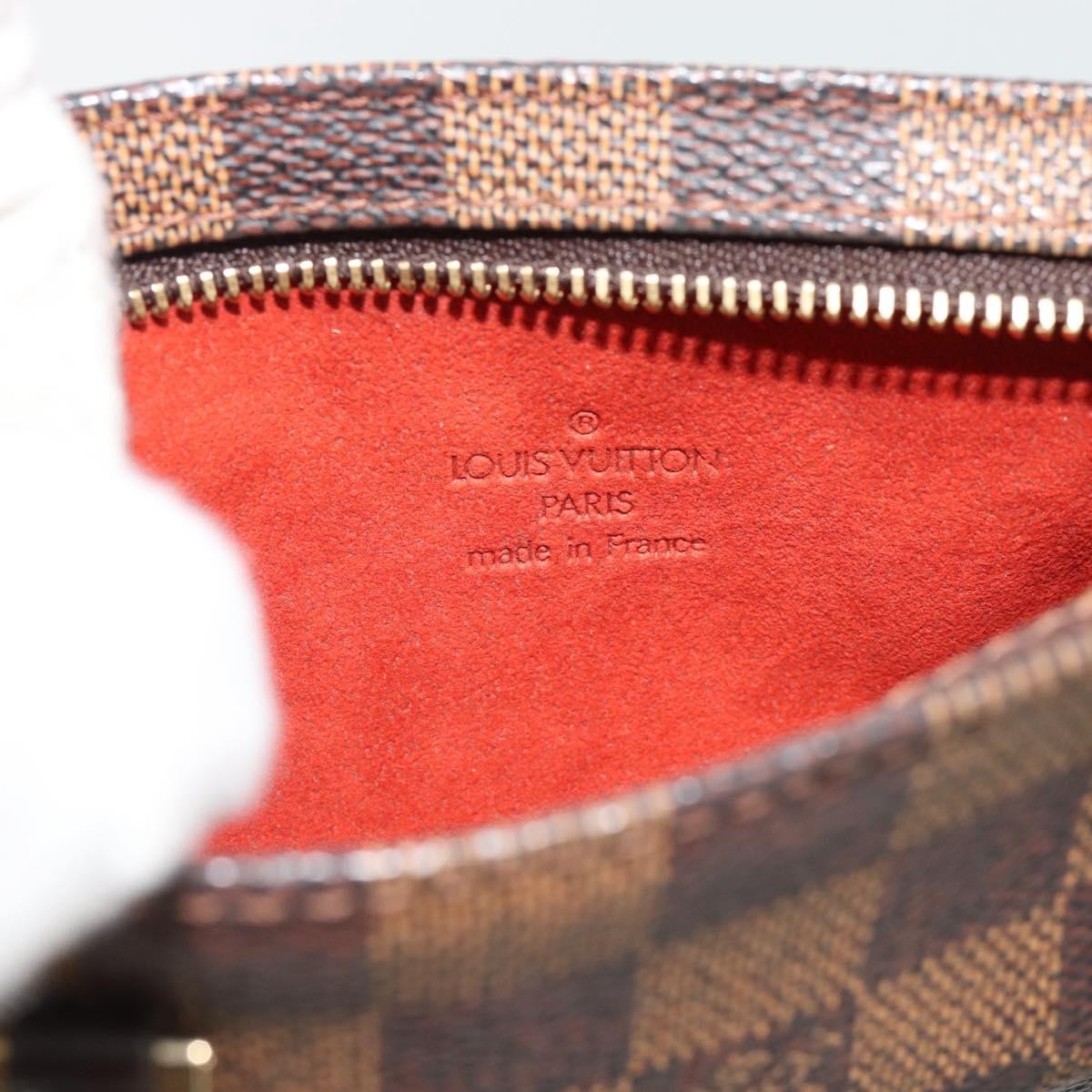 Louis Vuitton Manosque Pochette Damier, Brown, Canvas, Clutch