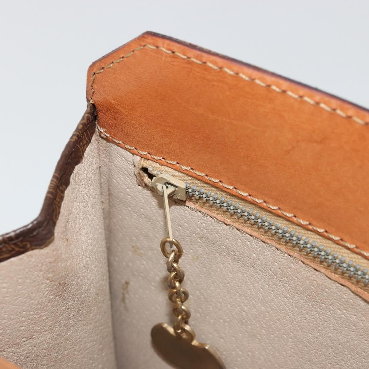 Celine Vintage Macadam Handbag Canvas, Brown, Canvas, Handbag