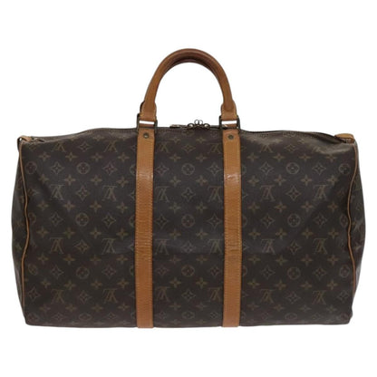 Louis Vuitton Keepall Bag Monogram Canvas, BROWN, CANVAS, Travel bag